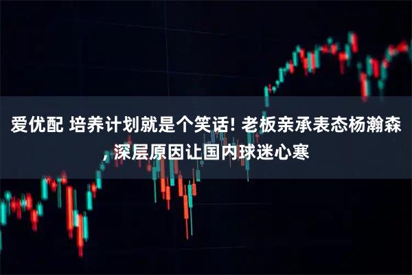 爱优配 培养计划就是个笑话! 老板亲承表态杨瀚森, 深层原因让国内球迷心寒